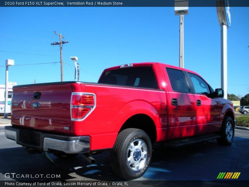 Vermillion Red / Medium Stone 2010 Ford F150 XLT SuperCrew