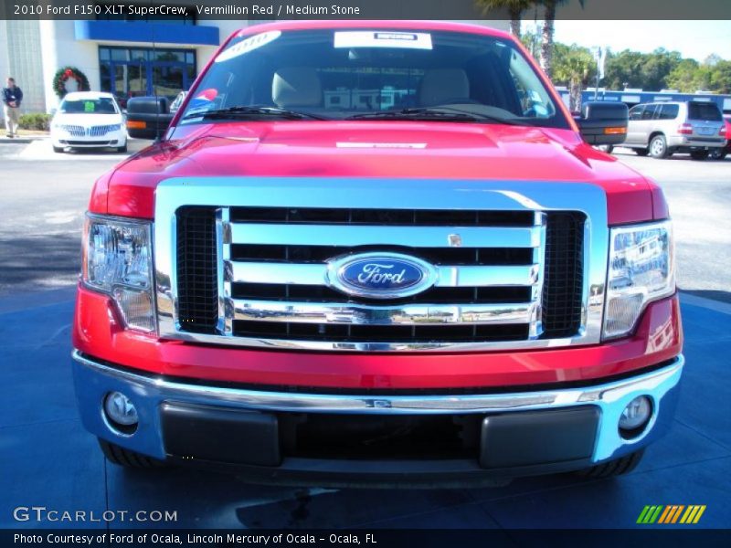 Vermillion Red / Medium Stone 2010 Ford F150 XLT SuperCrew