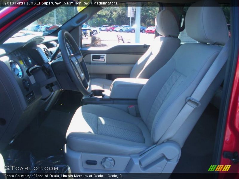 Vermillion Red / Medium Stone 2010 Ford F150 XLT SuperCrew
