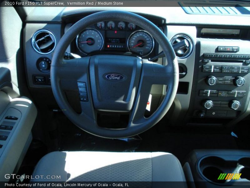 Vermillion Red / Medium Stone 2010 Ford F150 XLT SuperCrew