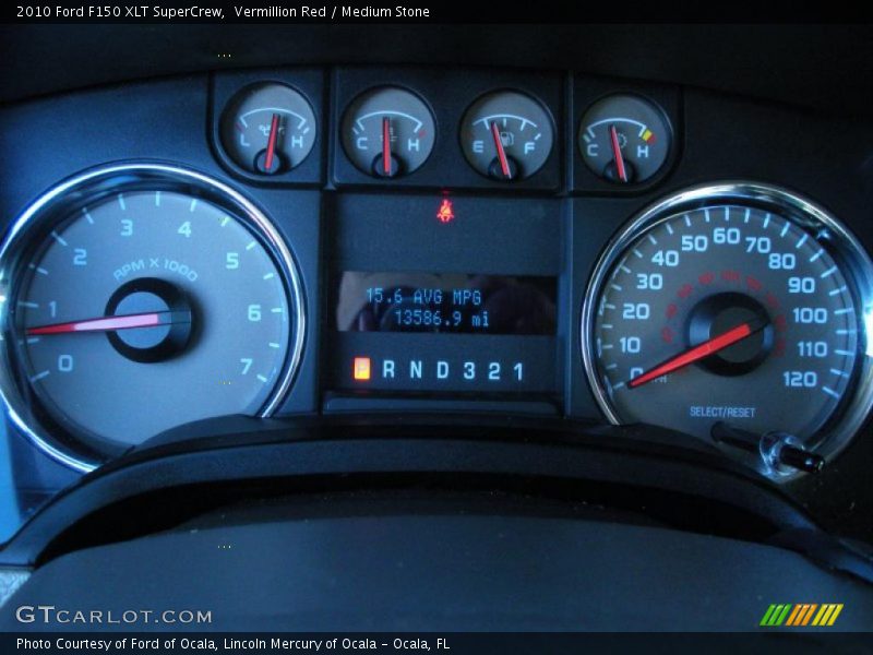 Vermillion Red / Medium Stone 2010 Ford F150 XLT SuperCrew