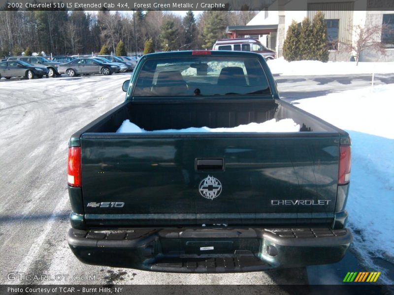 Forest Green Metallic / Graphite 2002 Chevrolet S10 LS Extended Cab 4x4
