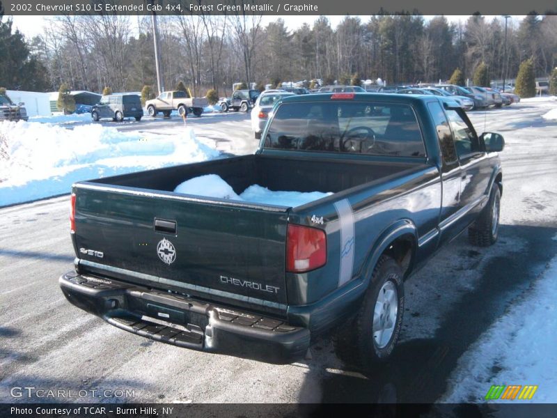 Forest Green Metallic / Graphite 2002 Chevrolet S10 LS Extended Cab 4x4