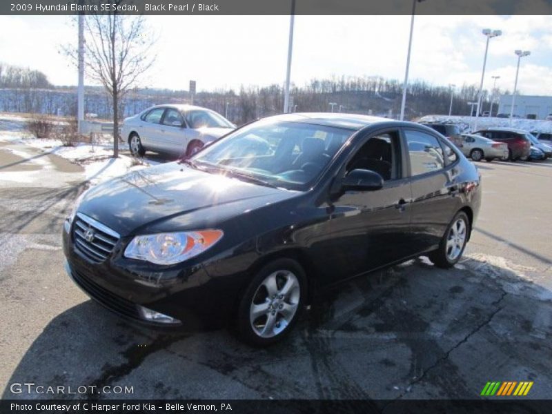 Black Pearl / Black 2009 Hyundai Elantra SE Sedan