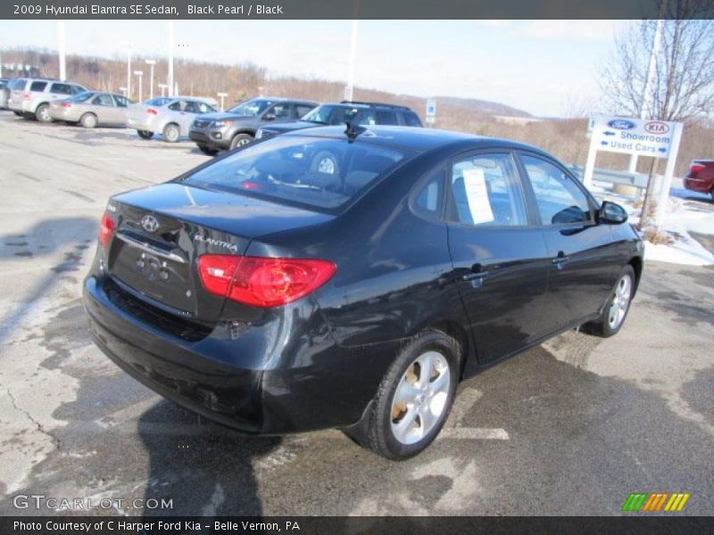 Black Pearl / Black 2009 Hyundai Elantra SE Sedan