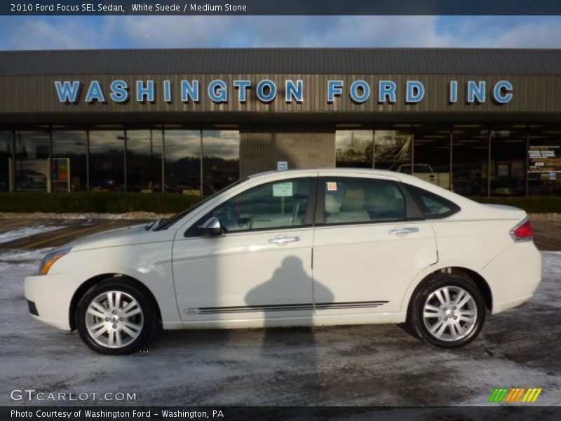 White Suede / Medium Stone 2010 Ford Focus SEL Sedan
