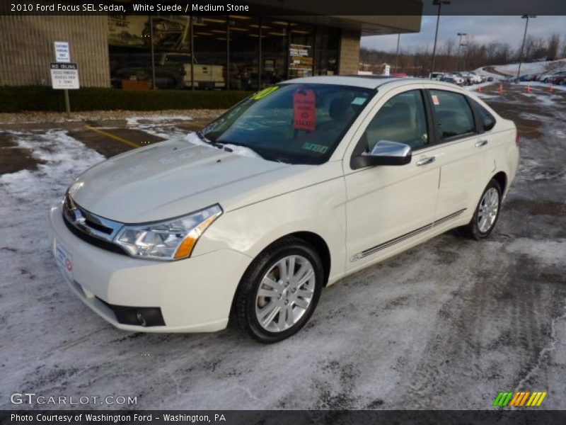 White Suede / Medium Stone 2010 Ford Focus SEL Sedan