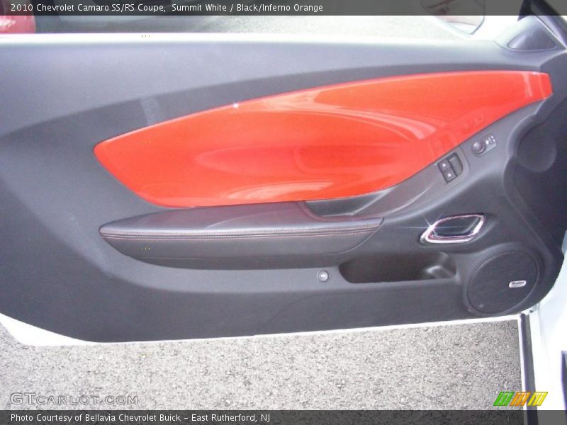 Summit White / Black/Inferno Orange 2010 Chevrolet Camaro SS/RS Coupe