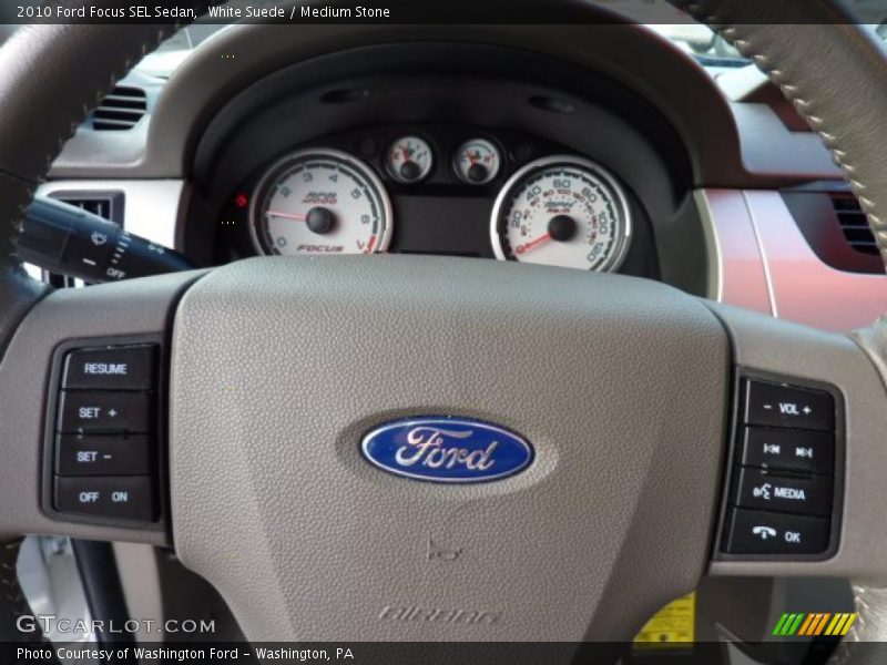 White Suede / Medium Stone 2010 Ford Focus SEL Sedan