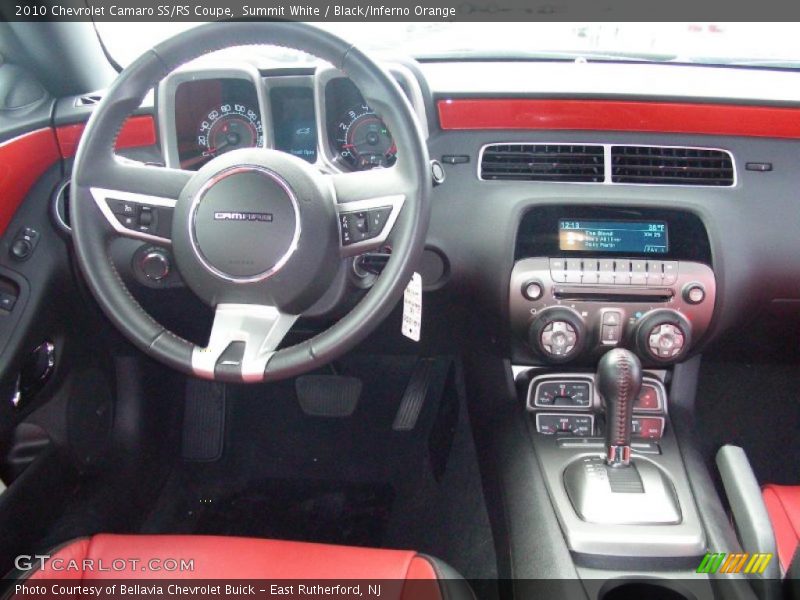 Summit White / Black/Inferno Orange 2010 Chevrolet Camaro SS/RS Coupe