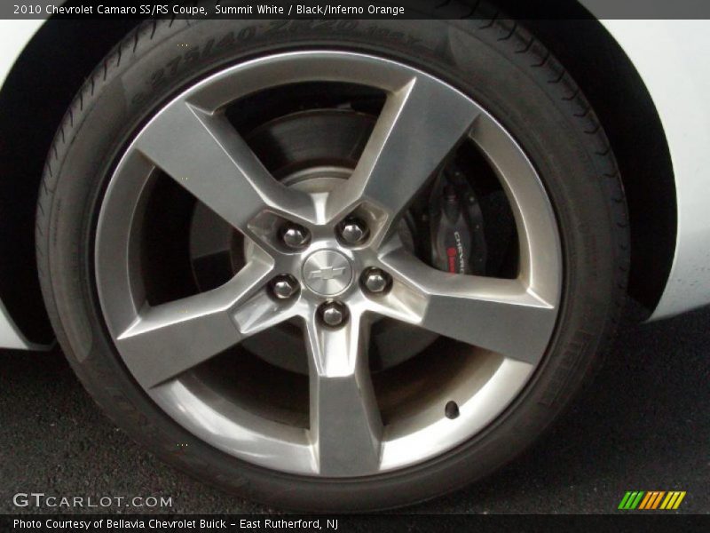 Summit White / Black/Inferno Orange 2010 Chevrolet Camaro SS/RS Coupe