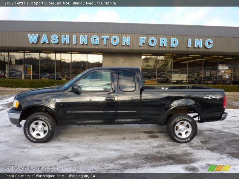 Black / Medium Graphite 2002 Ford F150 Sport SuperCab 4x4