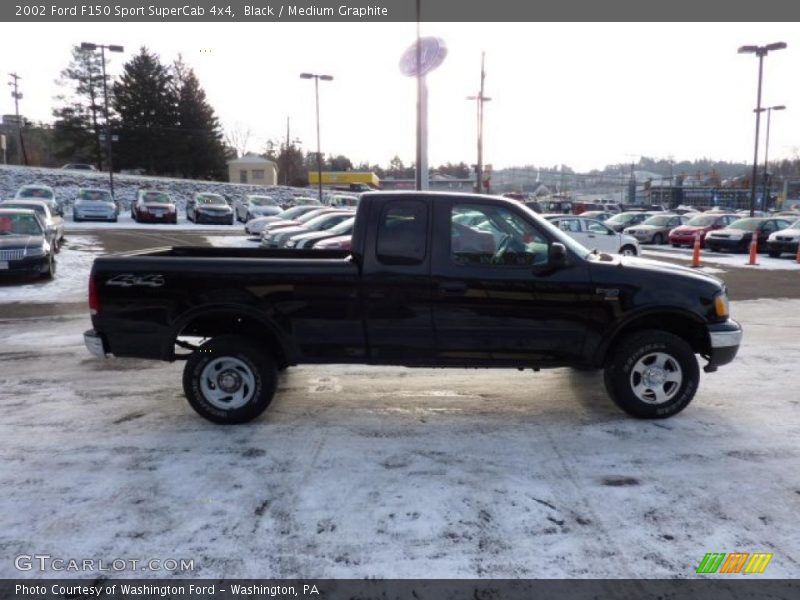 Black / Medium Graphite 2002 Ford F150 Sport SuperCab 4x4