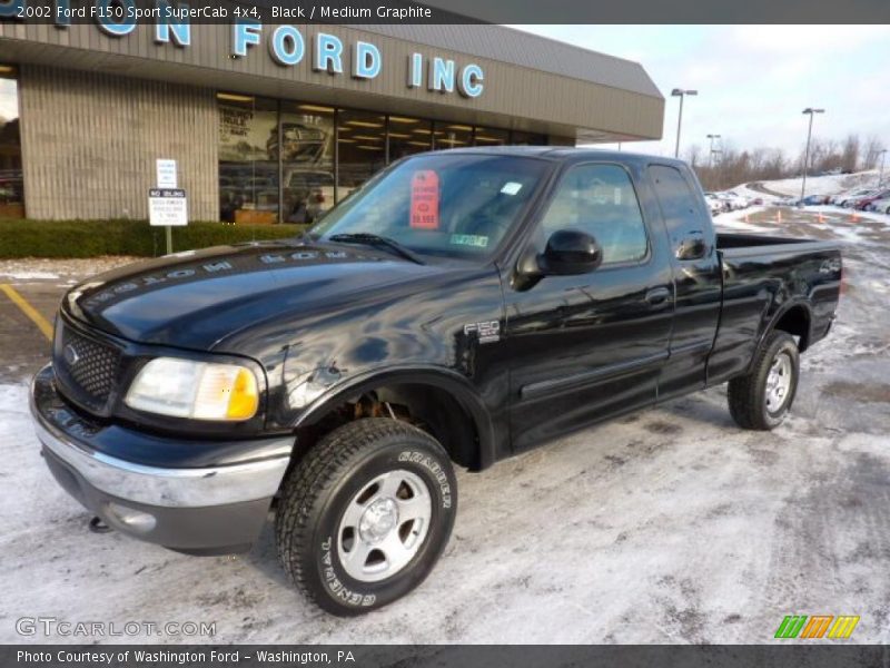 Black / Medium Graphite 2002 Ford F150 Sport SuperCab 4x4
