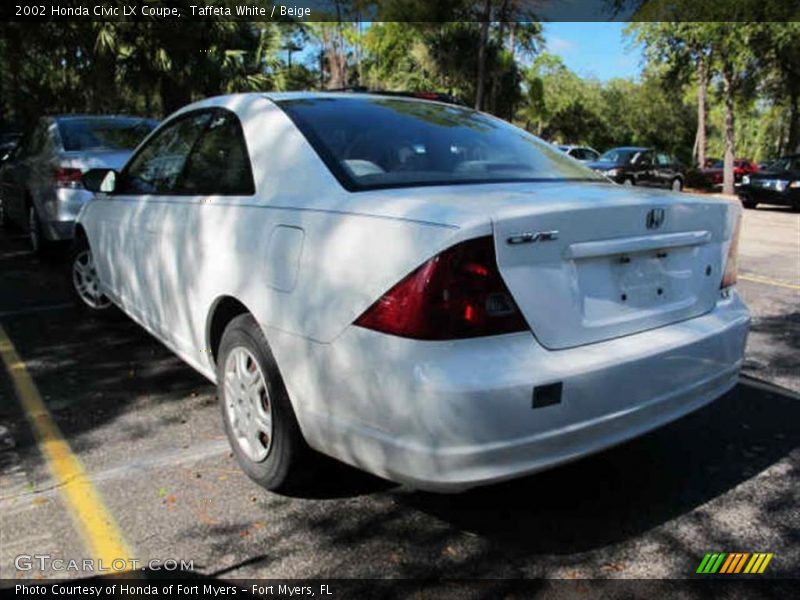 Taffeta White / Beige 2002 Honda Civic LX Coupe