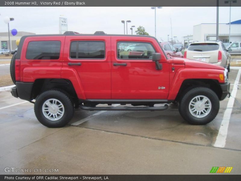 Victory Red / Ebony Black 2008 Hummer H3