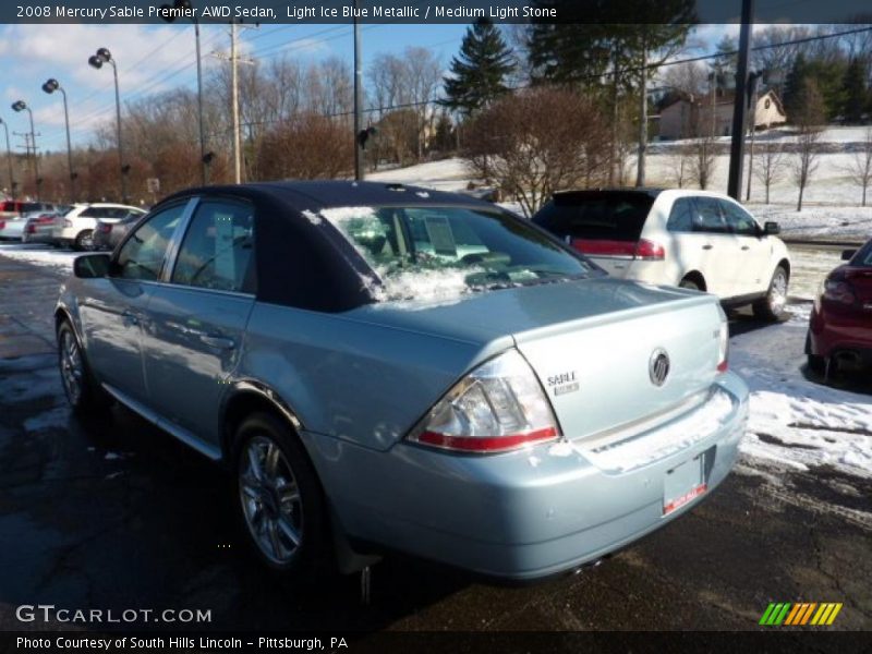 Light Ice Blue Metallic / Medium Light Stone 2008 Mercury Sable Premier AWD Sedan