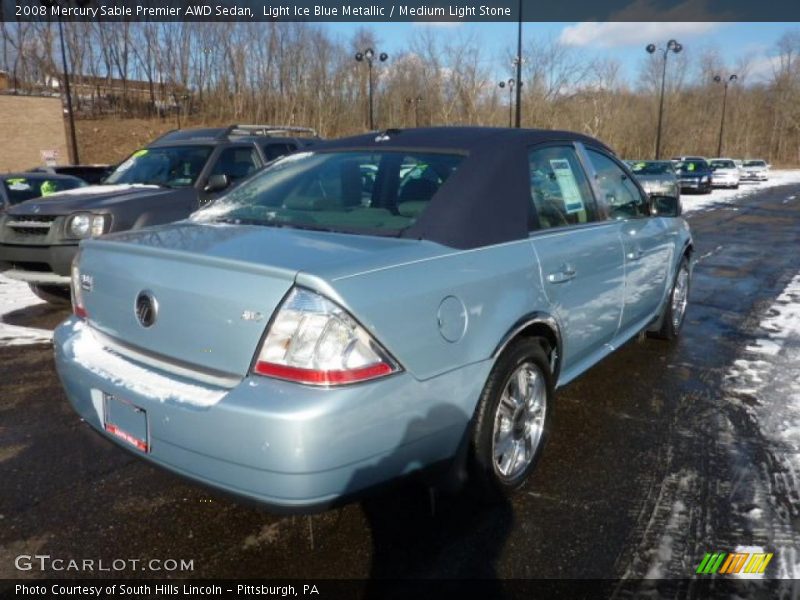 Light Ice Blue Metallic / Medium Light Stone 2008 Mercury Sable Premier AWD Sedan
