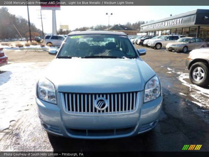 Light Ice Blue Metallic / Medium Light Stone 2008 Mercury Sable Premier AWD Sedan