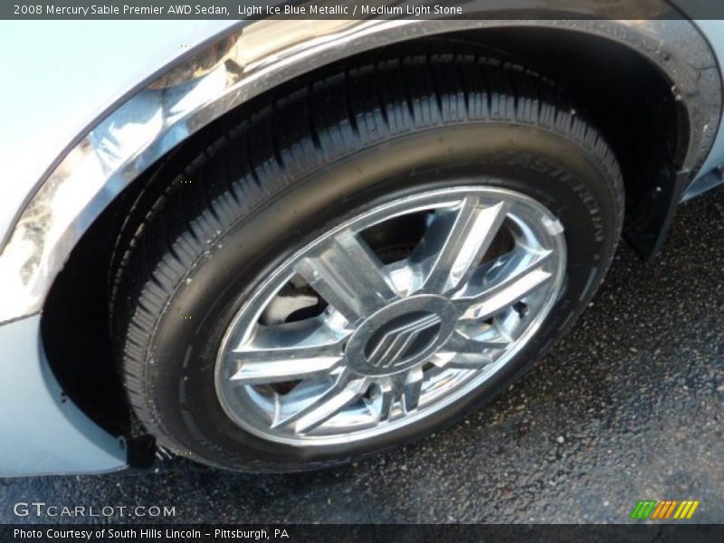 Light Ice Blue Metallic / Medium Light Stone 2008 Mercury Sable Premier AWD Sedan