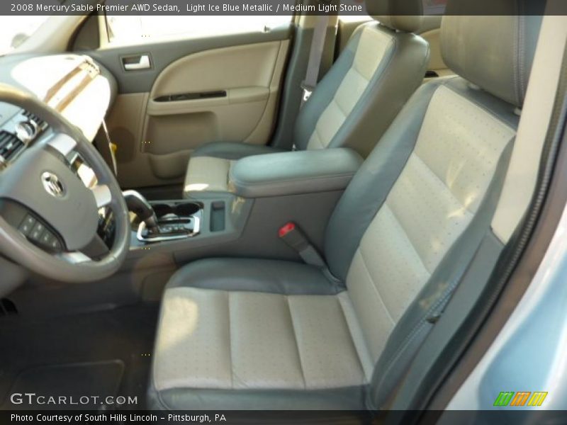 Light Ice Blue Metallic / Medium Light Stone 2008 Mercury Sable Premier AWD Sedan
