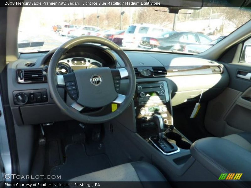 Light Ice Blue Metallic / Medium Light Stone 2008 Mercury Sable Premier AWD Sedan