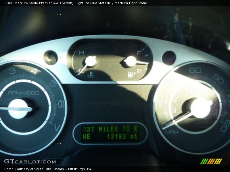 Light Ice Blue Metallic / Medium Light Stone 2008 Mercury Sable Premier AWD Sedan