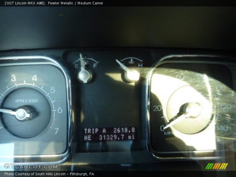 Pewter Metallic / Medium Camel 2007 Lincoln MKX AWD