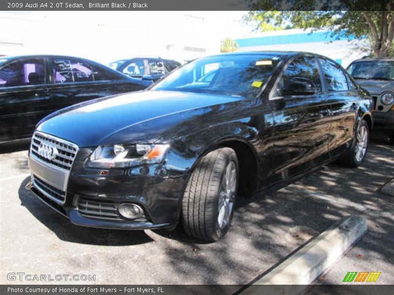 Brilliant Black / Black 2009 Audi A4 2.0T Sedan
