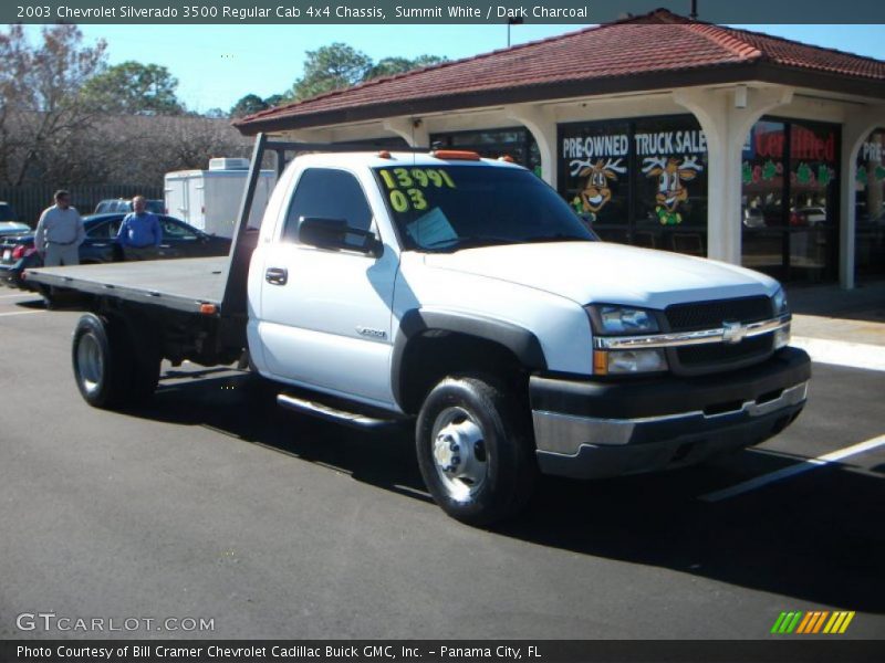 Summit White / Dark Charcoal 2003 Chevrolet Silverado 3500 Regular Cab 4x4 Chassis