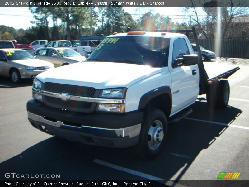 Summit White / Dark Charcoal 2003 Chevrolet Silverado 3500 Regular Cab 4x4 Chassis