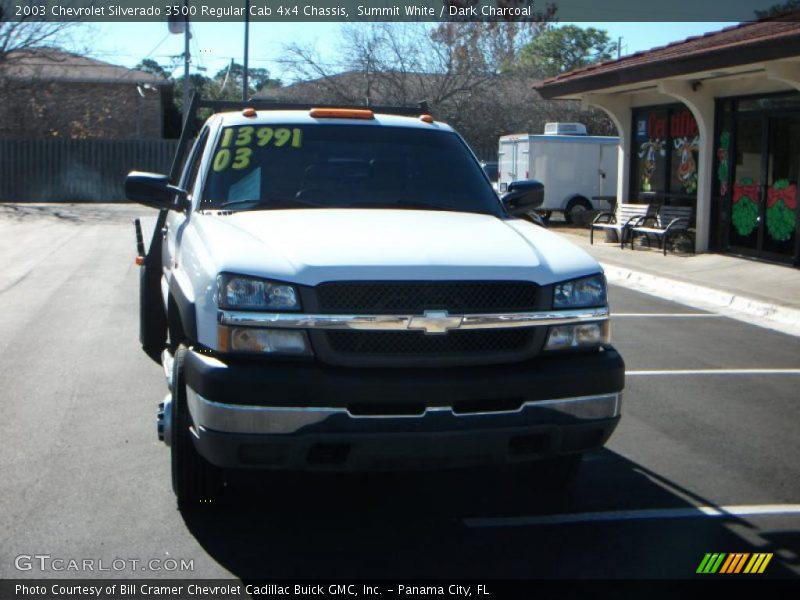 Summit White / Dark Charcoal 2003 Chevrolet Silverado 3500 Regular Cab 4x4 Chassis