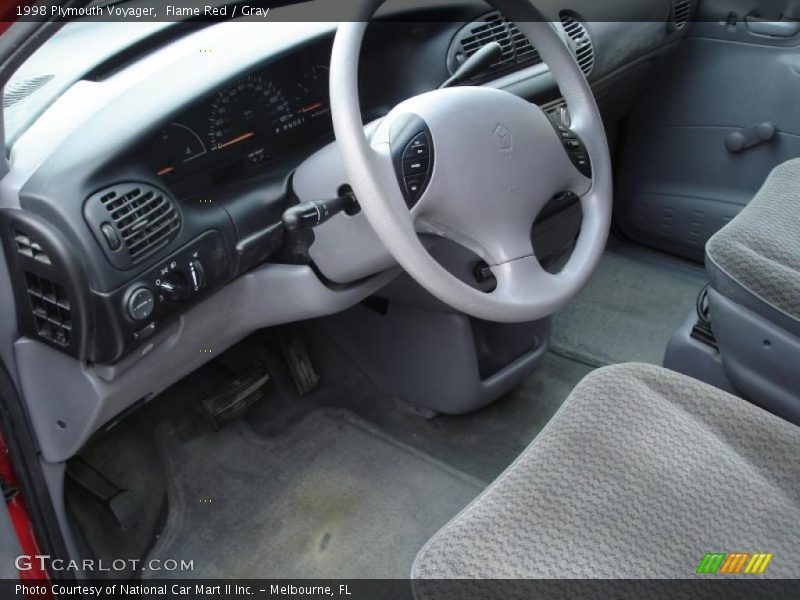 Flame Red / Gray 1998 Plymouth Voyager