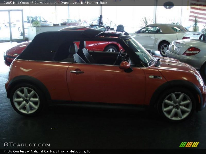 Hot Orange Metallic / Panther Black 2005 Mini Cooper S Convertible