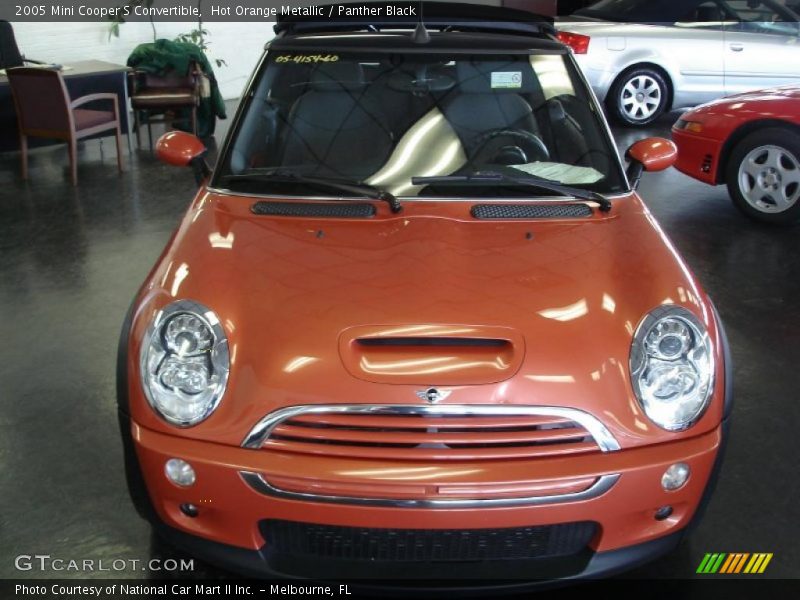 Hot Orange Metallic / Panther Black 2005 Mini Cooper S Convertible
