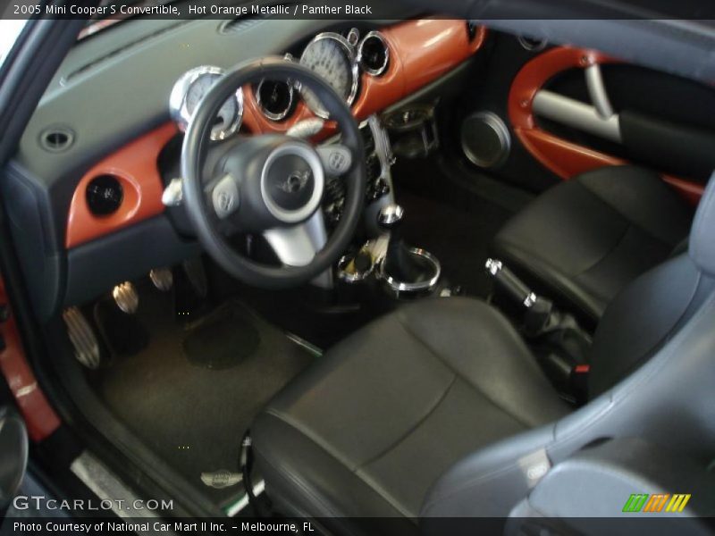 Hot Orange Metallic / Panther Black 2005 Mini Cooper S Convertible