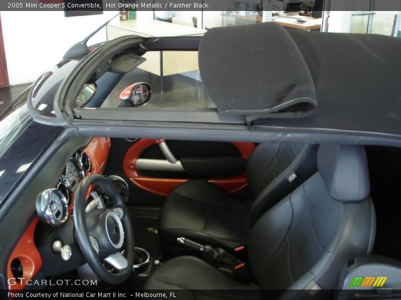 Hot Orange Metallic / Panther Black 2005 Mini Cooper S Convertible