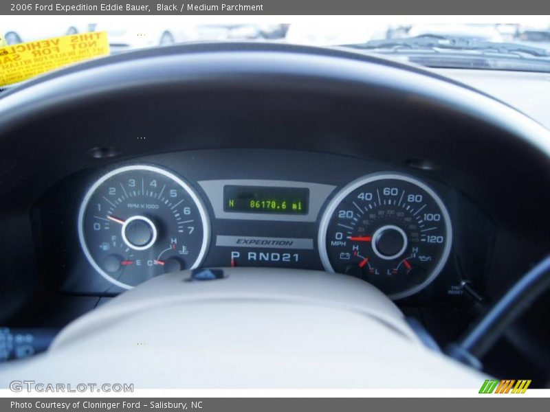 Black / Medium Parchment 2006 Ford Expedition Eddie Bauer