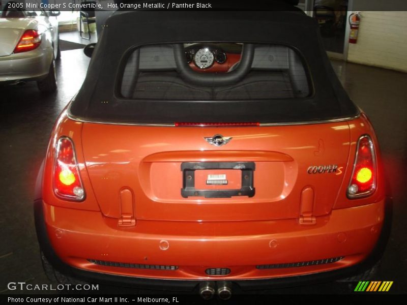 Hot Orange Metallic / Panther Black 2005 Mini Cooper S Convertible