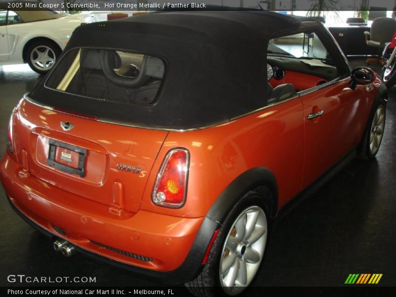 Hot Orange Metallic / Panther Black 2005 Mini Cooper S Convertible