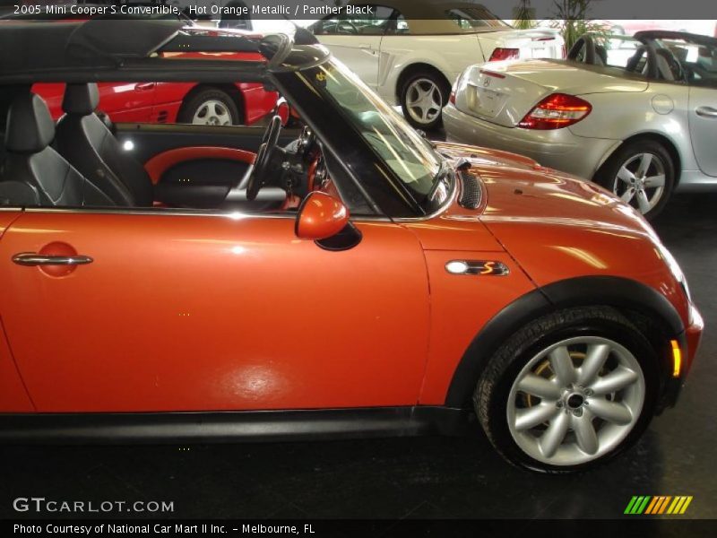 Hot Orange Metallic / Panther Black 2005 Mini Cooper S Convertible