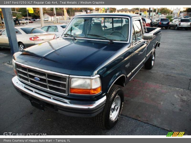 Teal Metallic / Medium Graphite 1997 Ford F250 XLT Regular Cab 4x4