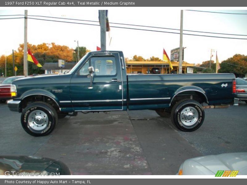 Teal Metallic / Medium Graphite 1997 Ford F250 XLT Regular Cab 4x4