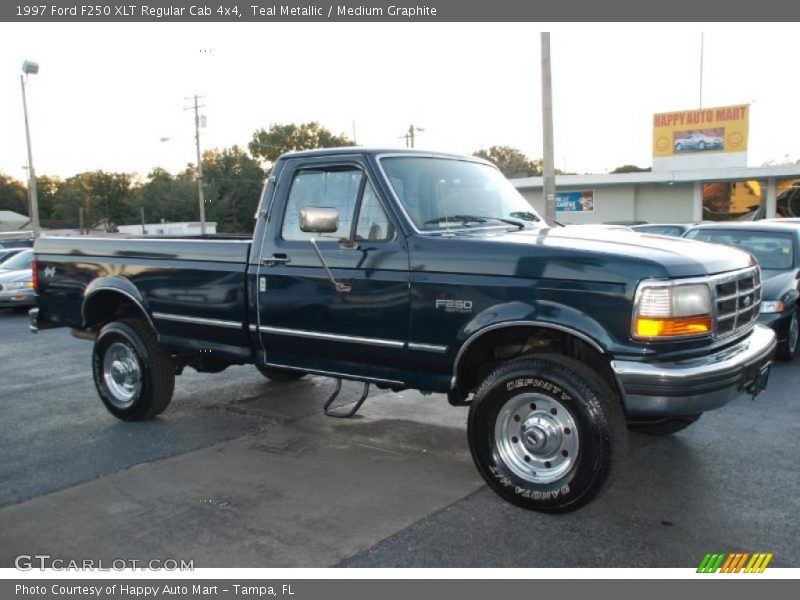 Teal Metallic / Medium Graphite 1997 Ford F250 XLT Regular Cab 4x4