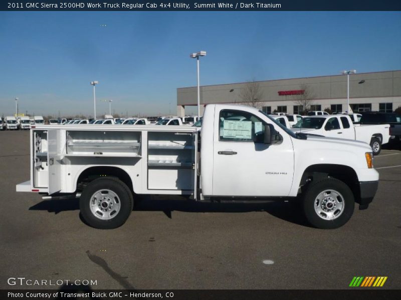  2011 Sierra 2500HD Work Truck Regular Cab 4x4 Utility Summit White