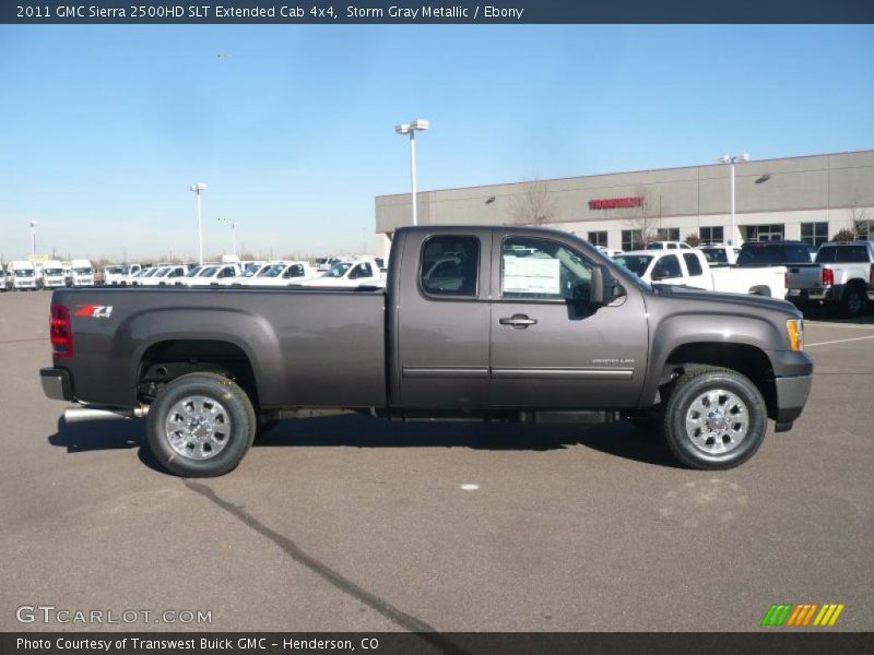 Storm Gray Metallic / Ebony 2011 GMC Sierra 2500HD SLT Extended Cab 4x4