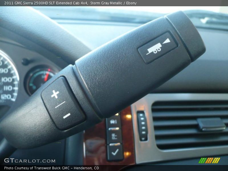 Storm Gray Metallic / Ebony 2011 GMC Sierra 2500HD SLT Extended Cab 4x4