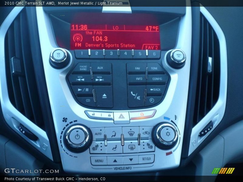 Controls of 2010 Terrain SLT AWD