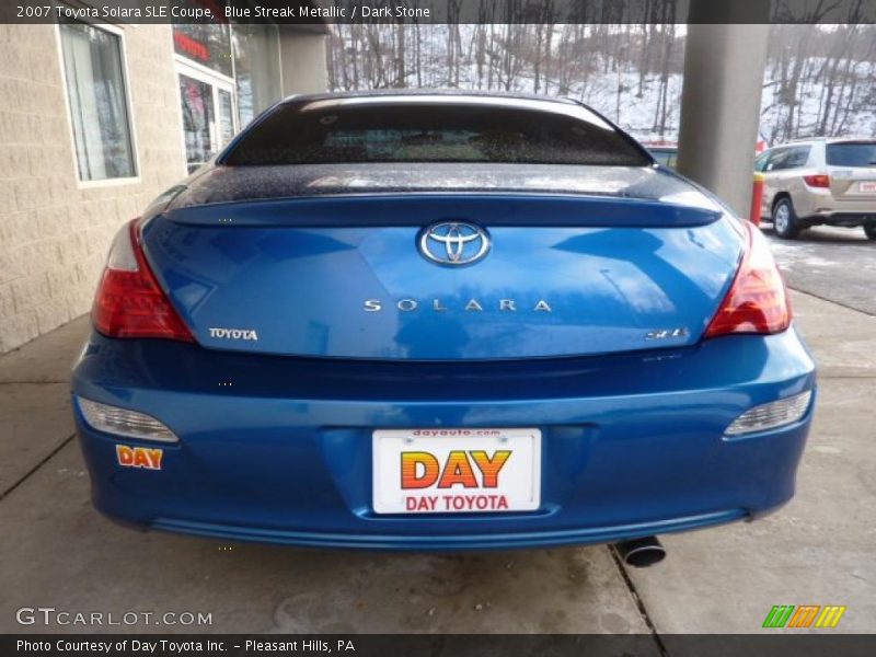 Blue Streak Metallic / Dark Stone 2007 Toyota Solara SLE Coupe