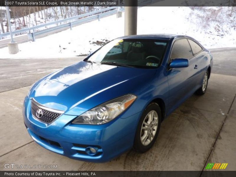 Blue Streak Metallic / Dark Stone 2007 Toyota Solara SLE Coupe